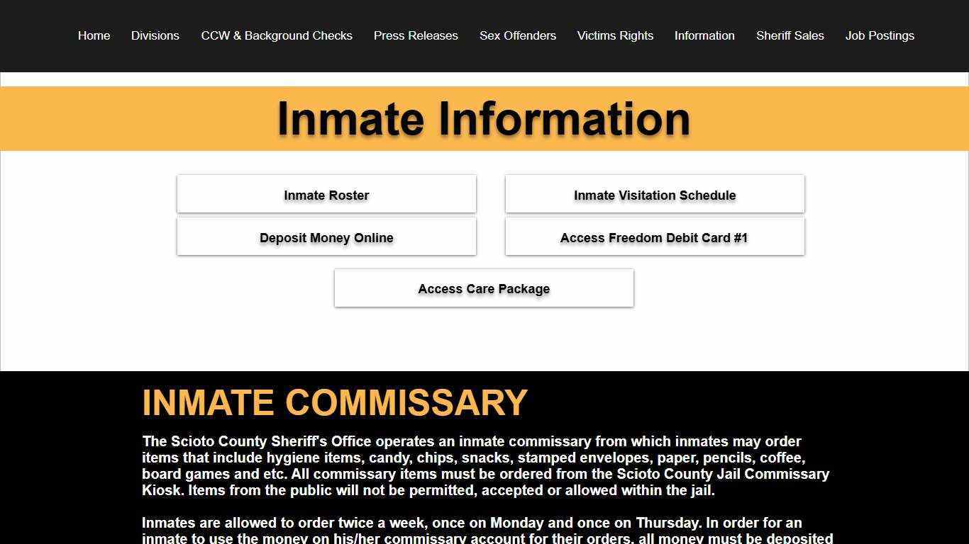 Inmate Information